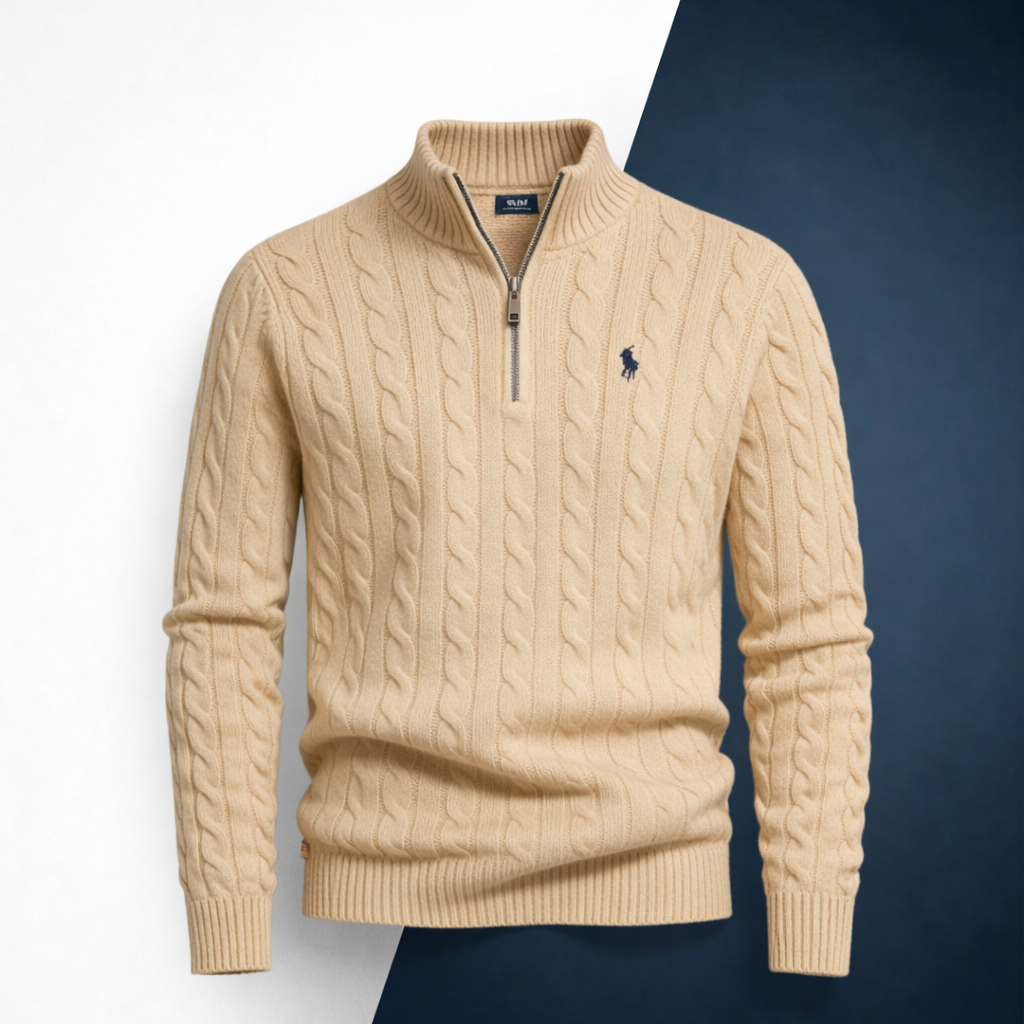 RL Cable Knit Zip Sweater Set