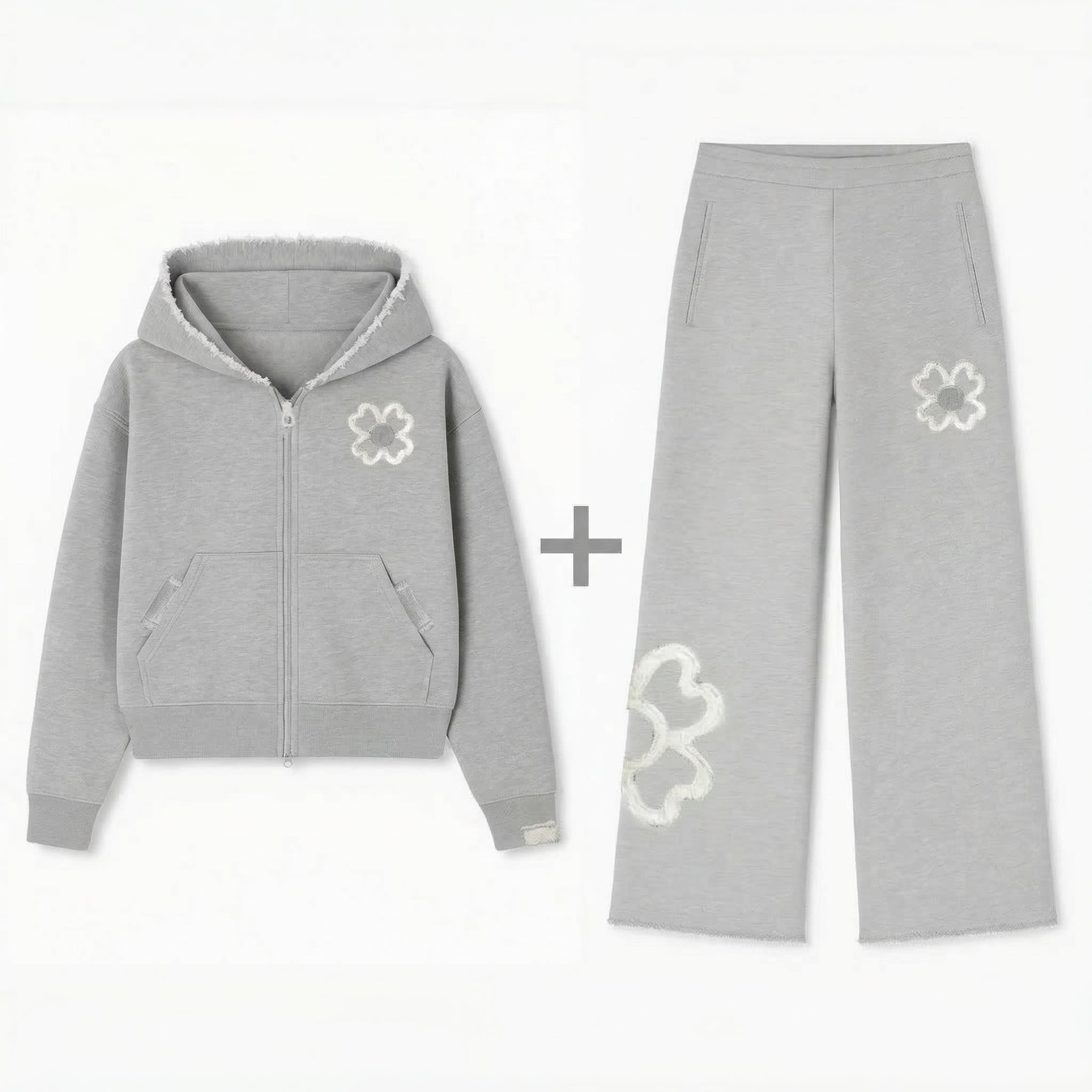Zip-Up Hoodie + Baggy Sweatpants