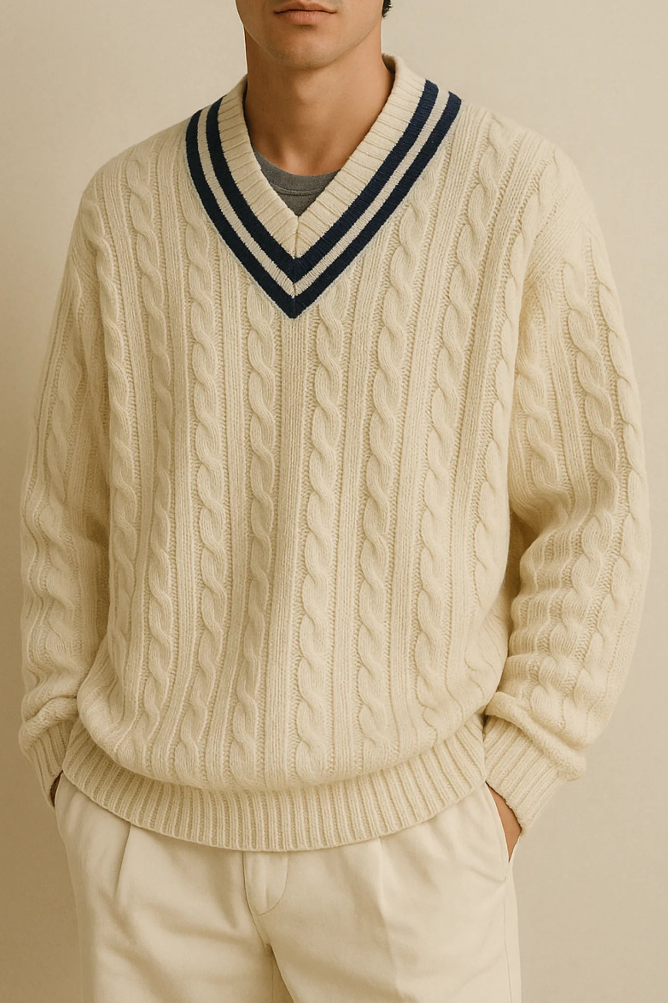 Cambridge Polo Knit Sweater [Free Vintage Sunglasses]