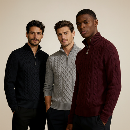 Cable Knit Zip Sweater Set – 6 Sweaters